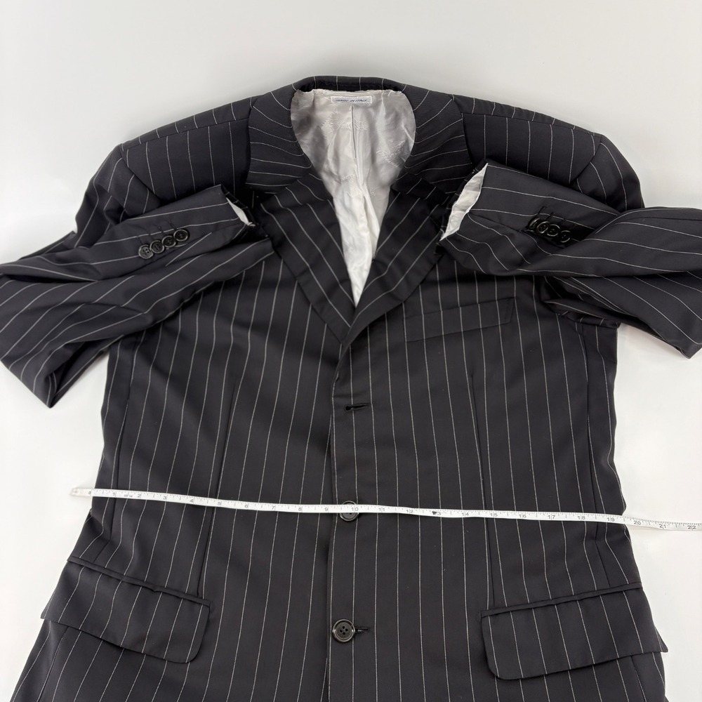 Brioni Blazer 40R Super 180s Wool Pinstripe Made Italy Black Sport Coat - Picture 13 of 16